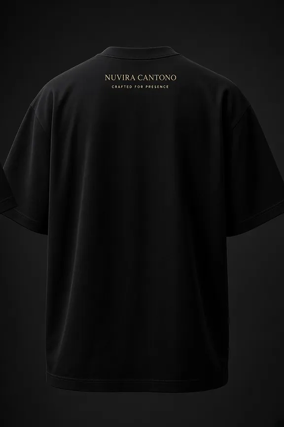Presence Black tee, back